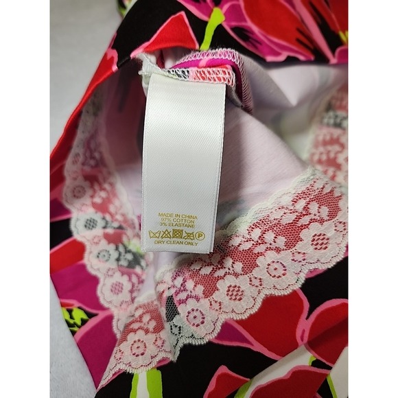 Kate Spade Rio Snap Dragon Peplum Floral Print Dress Size 4 NWOT Cocktail Pink‎ - Picture 10 of 12